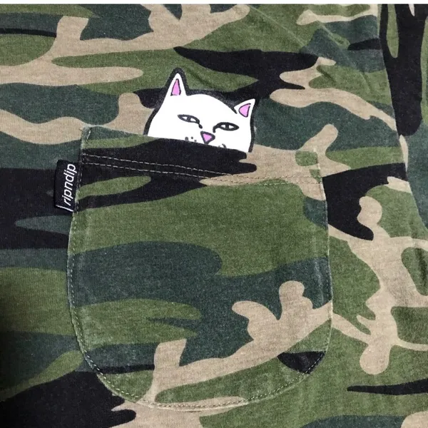 Ripndip Lord‎ Nermal Camo Pocket T-Shirt Green Camouflage Small Tee - Image 2