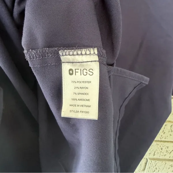 Figs Catarina One Pocket Scrub Top Navy Blue Size XL - Image 6