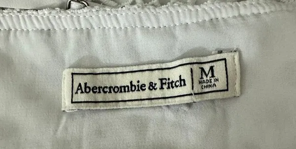 Abercrombie & Fitch White Crochet Lace Eyelet Strappy Mini Dress - Image 10