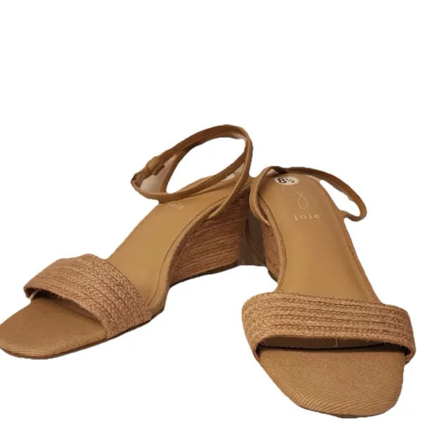Joie Lila Wedge Leather Sandals Women’s Tan Size 8.5 - Image 2