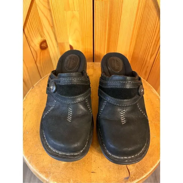 Clark’s Artisan 62387 Mill River Black Slip On Mule shoes Women's US Size 7 M - Image 2