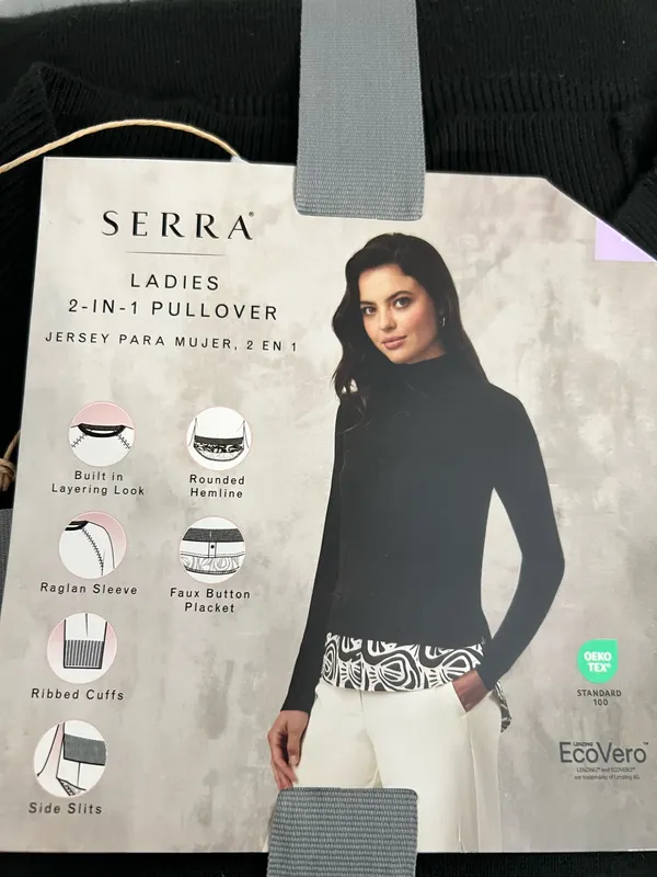 Serra Black 2-in-1 Pullover Sweater - Image 2