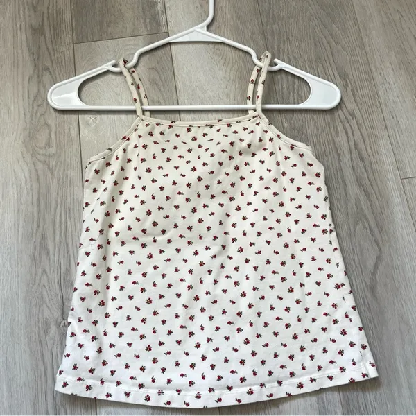 Brandy Melville Tank Top floral tiffany womens Cream (one size) coquette summer - Image 5
