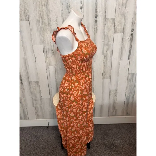 Coco & Sky Floral Smocked Maxi Dress – Ruffle Straps, Tiered Skirt, Boho Cottage - Image 4