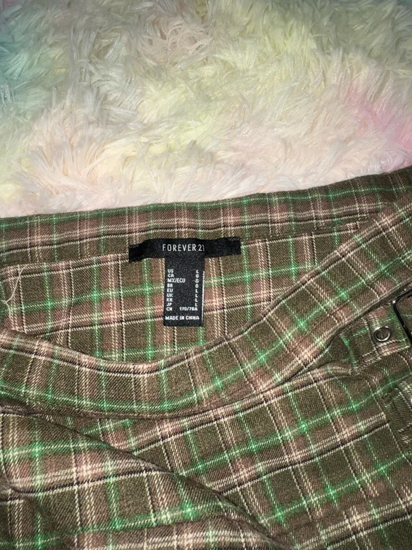 Forever 21 Plaid brown & green skater skirt - Image 6