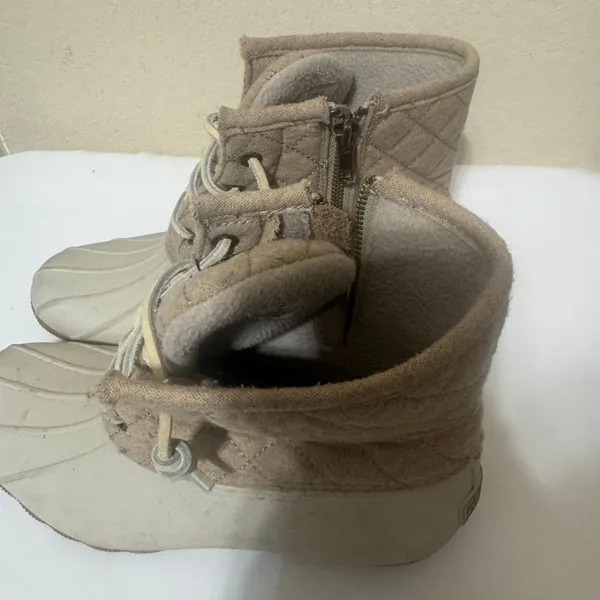 Sperry Top-Sider Womens Saltwater Duck Boots Tan Quilted Waterproof size 9 - Image 2