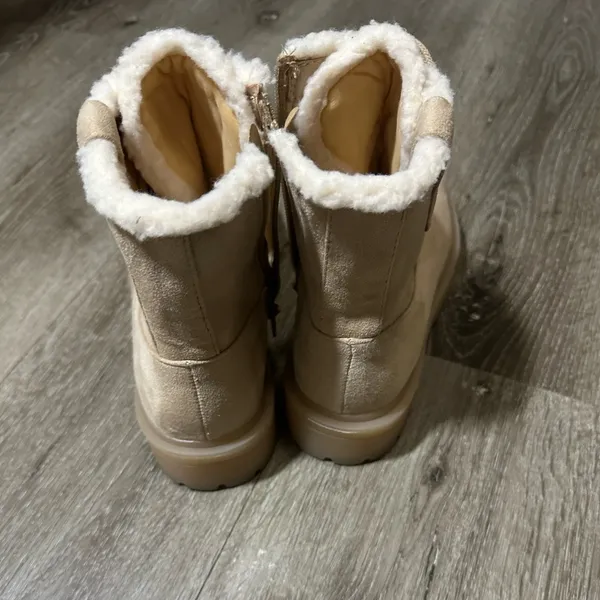 Soda Beige Lace-Up Winter Boots - Image 4