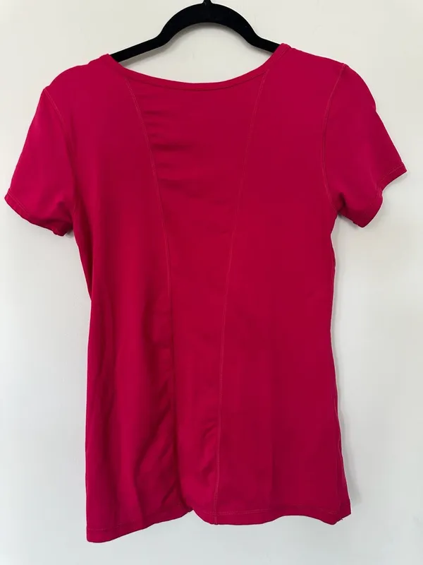 Hind Women's Athletic V-Neck Short Sleeve Tee Pink XS - Image 3