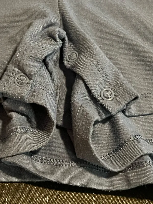 Womens lg American Eagle Blue Gray Heather Knit Fit & Flare Tank Dress w/Shorts - Image 7