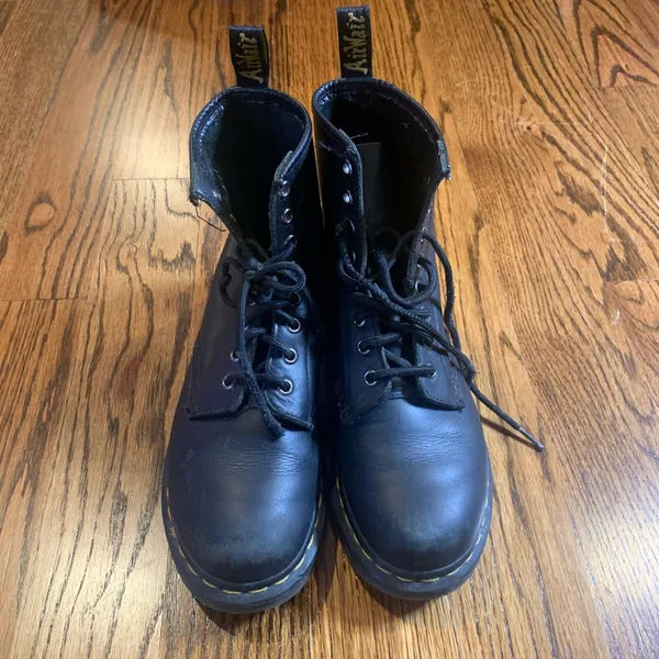 Dr. Martens 1460 Black Leather Lace-Up Combat Boots - Image 7
