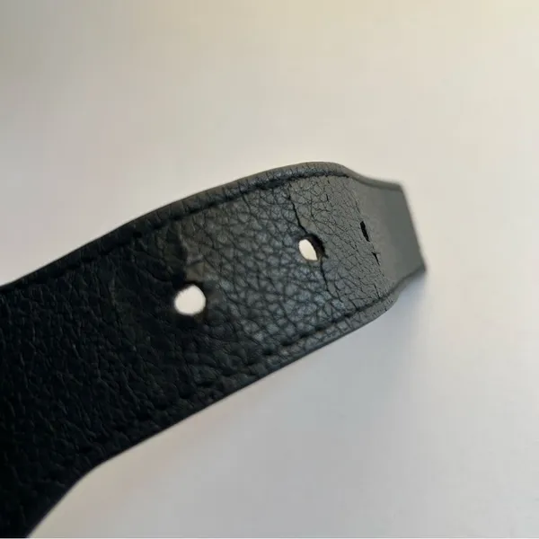 Express Black Faux Leather Wide Belt S/M Adjustable - Image 6