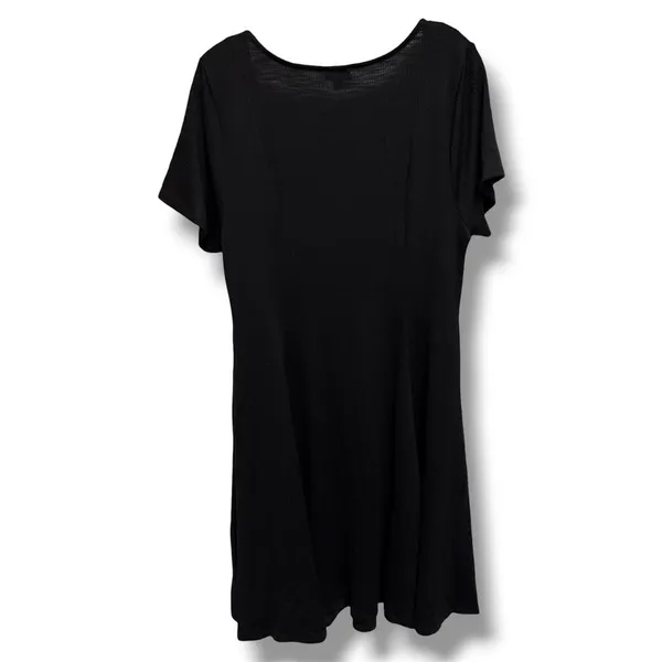 Torrid L 12 Black Sweetheart Rib Knit Fit Flare Dress Pockets NWT - Image 9