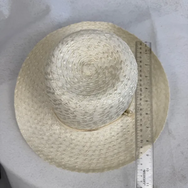 Vintage 80s Union Made Straw Cowboy Hat Cream Western Sun‎ Hat Made in USA - Image 7