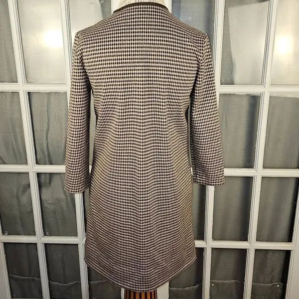 J‎ McLaughlin Womens Brown Black Houndstooth Penelope Dress Small - Image 2
