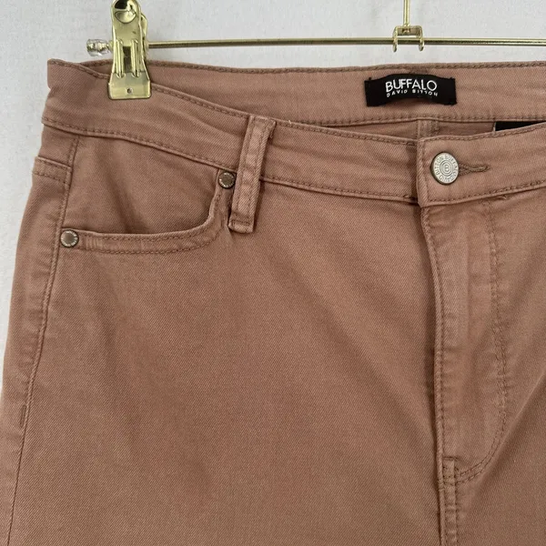 Buffalo David Bitton Havana Pants Women 10/30 Mauve Brown High Rise Ankle Skinny - Image 6