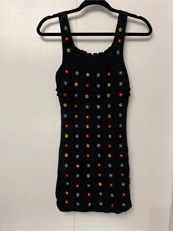 RIHOAS Black Sleeveless Star Sweater Viscose Pop Mini Dress Women’s Sz S EUC - Image 5