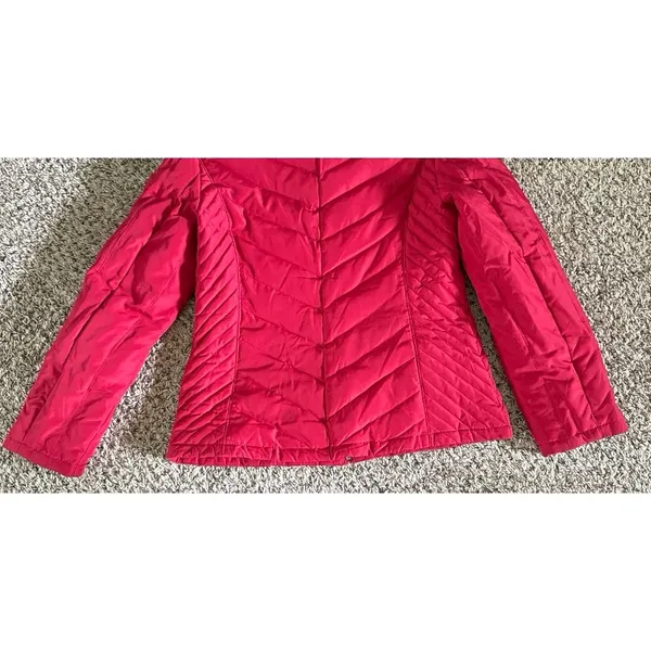 Kenneth Cole Reaction Women's Red Puffer Coat Size Medium‎ - Image 12