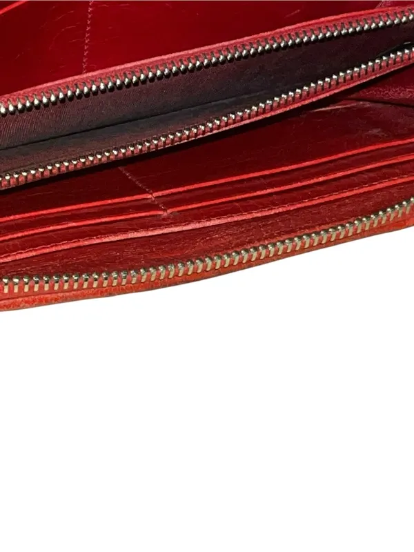 Miu Miu Matelassé Leather Wallet Red Quilted Zip Logo Hardware SOLD AS IS - Image 7