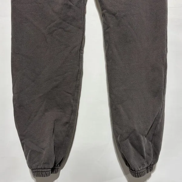 Les Tien Drawstring Waist Classic Heavy Sweatpants Vintage Black Gray Size Small - Image 13