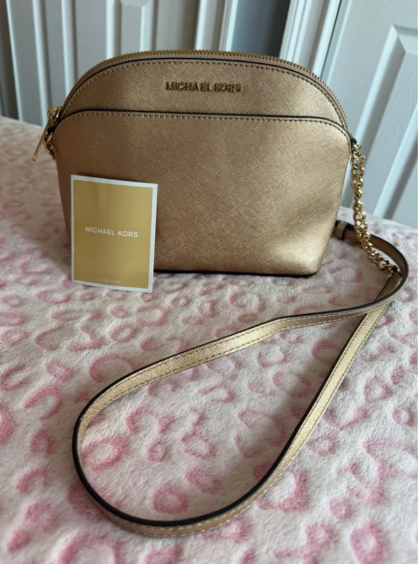 Michael Kors Emmy Saffiano Gold Women's Crossbody Bags - Image 3