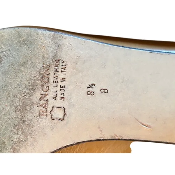 Y2K Rangoni Firenze Tan Leather Cap-Toe Pumps – 8.5B - Image 12