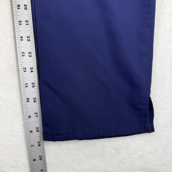 Jaanuu Blue Straight Leg Scrub Pants Small Elastic Waist Performance Stretch - Image 4