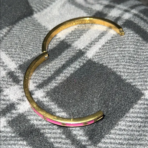 Spot The Spade purple Enamel Hinged Bangle Gold - Image 3