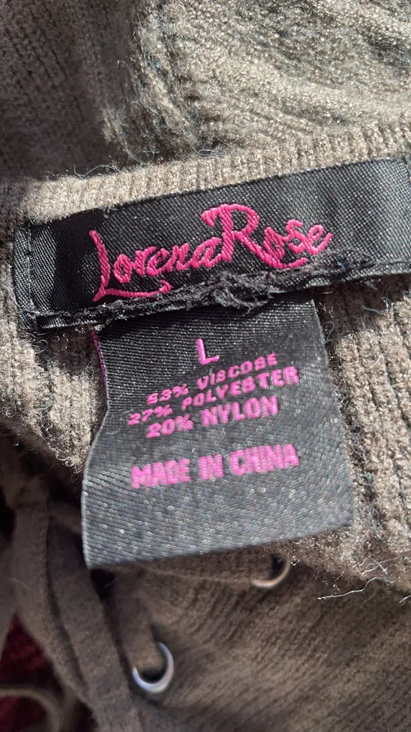 Lace Up Destroyed Cropped Sweater - Image 9