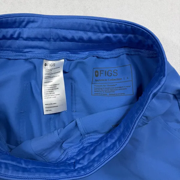 FIGS Kade Cargo Jogger Scrub Pants Blue Technical Collection Women’s Large - Image 6
