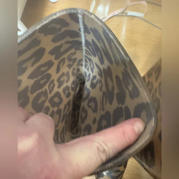 Coach Leopard Print Rubber Rain Boots Size 7 - Image 8