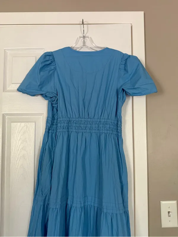 Quince Aqua Blue Long Maxi Dress Summer - Image 10