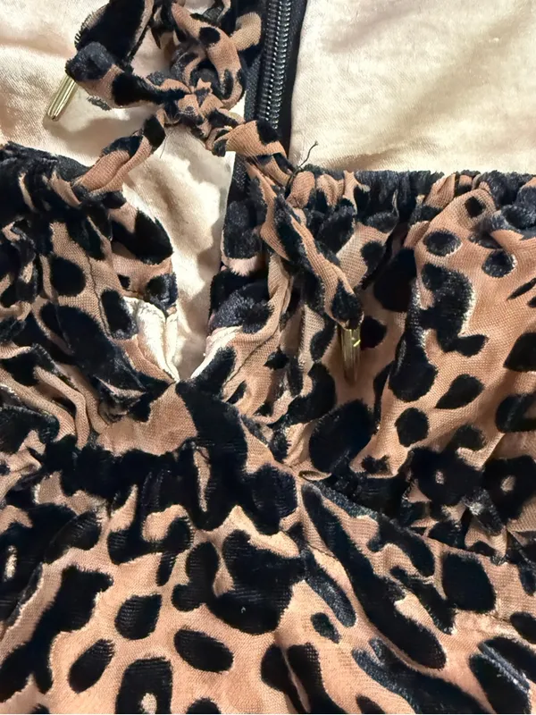 House of CB Athena Leopard Burnout Velvet Corset Mini Dress XS - Image 12