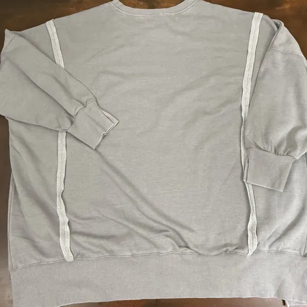 Blakeley gray minimalist boxy casual pullover comfy 3/4 sleeve sweater size 3x - Image 2