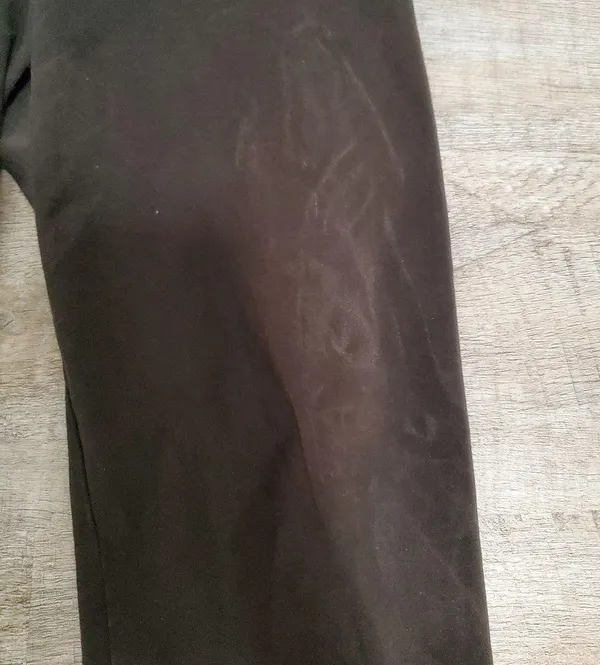 FLAWED Victoria's Secret PINK Black Foldover Capri Leggings Size Large - Image 2