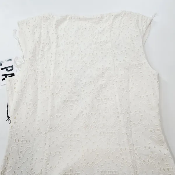 LPA Gabriella Eyelet Maxi Dress in Coconut Milk Medium - Image 10