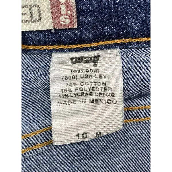 LEVI'S Womens's Classic 512 Slim‎ tapered medium jeans raw hem sz 10M - Image 9