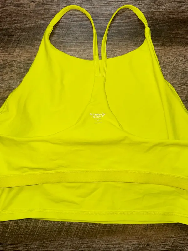 Old Navy Powersoft Neon Strappy Crop Tank Top Size XL - Image 5