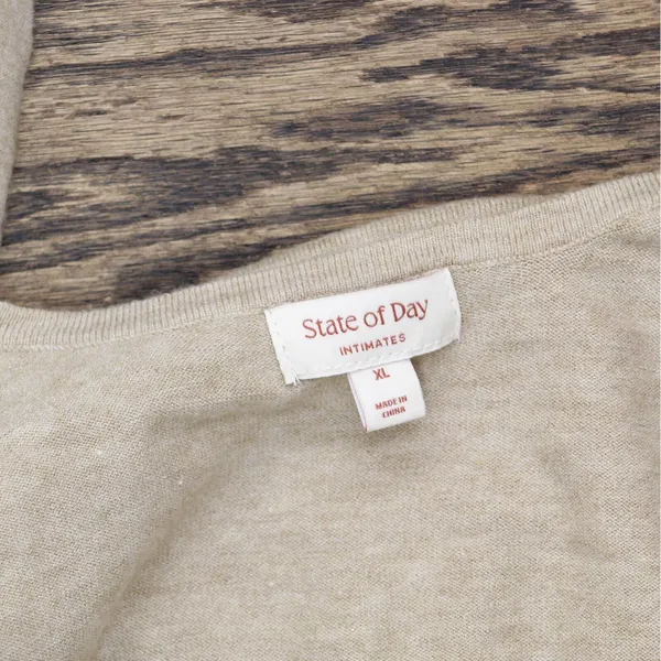 NWT State Of Day Womens 2-Pc. Sweater Knit Lounge Set Toasted Peanut Brown XL - Image 6