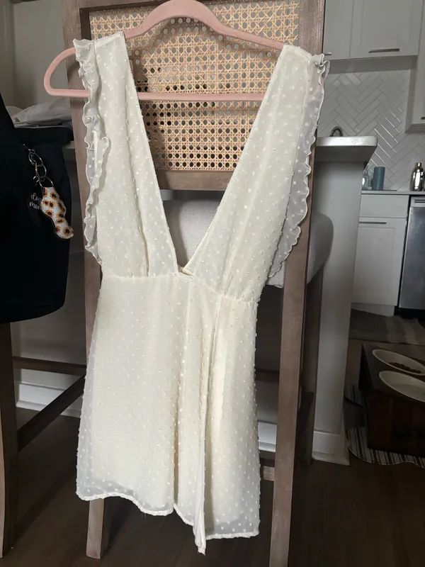 Lucy in the Sky Cream Mini Dress - Image 3
