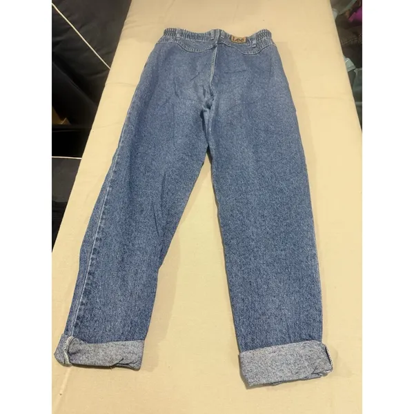 Vintage Lee Women's High Rise Jeans Elastic Waist‎ Band Size 12L - Image 7