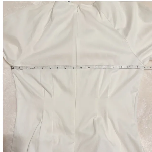 Antonio Melani Ivory Connie Blouse Woven Pleated Puff Sleeve Top 9190M312 Size 2 - Image 8