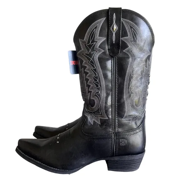 DURANGO NEW Women's Black Crush Antique Studded Western Boot Size 9 #243307 - Image 5