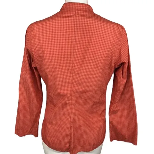 Patagonia Long Sleeve Gingham Check Henley Cotton Button Down Top 14 - Image 3