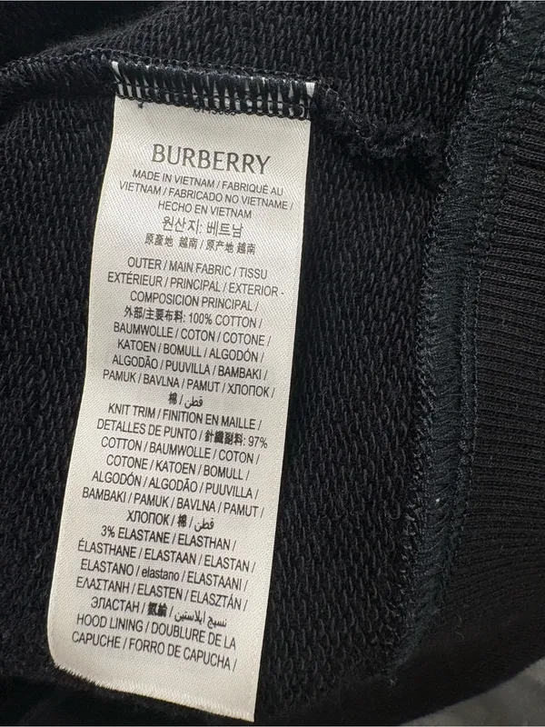 Burberry Black Hooded Zip Jacket with Signature Plaid Lining‎ - Image 4