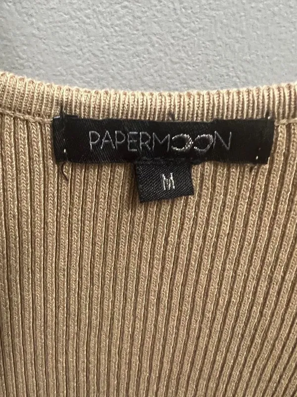 Papermoon Ribbed Puff Sleeve top – Size Medium - Image 4