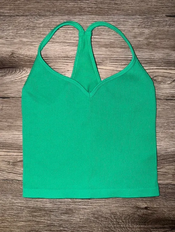 Green Active top and shorts set Size M - Image 2