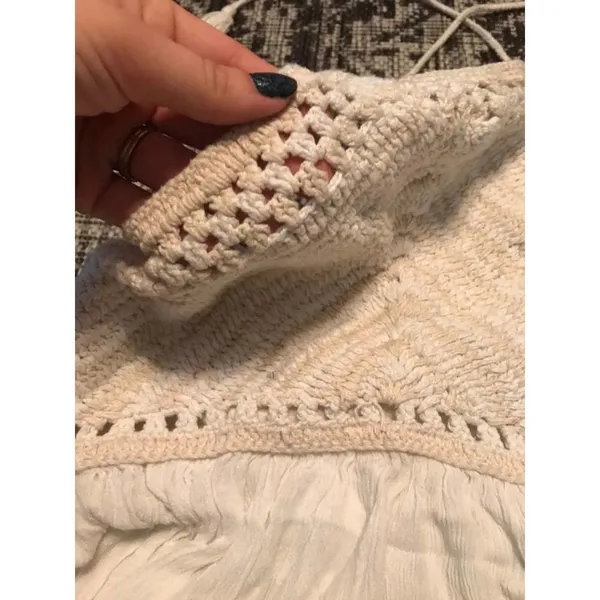O'neill crochet‎ halter top flowy- size XS cream - Image 3