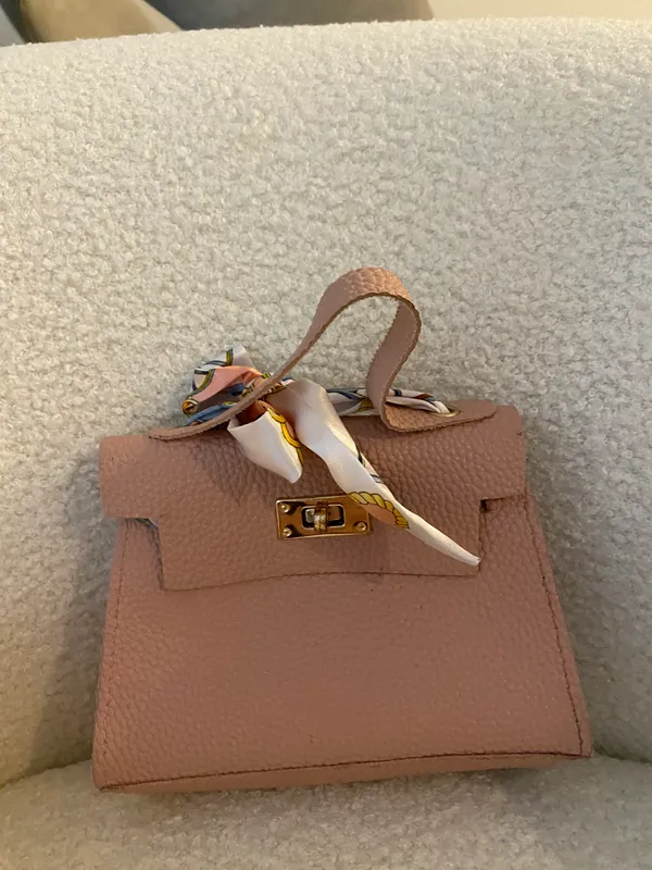 Ballet Pink Mini Leather Bag - Image 4