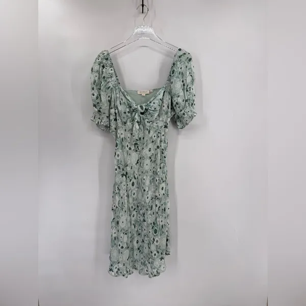 Anthropologie Forever That Girl Sweetheart‎ Floral Mini Dress Mint size small - Image 5