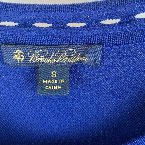 Brooks Brothers Blue Long Sleeve Knit Button Up Cardigan Sweater S - Image 7